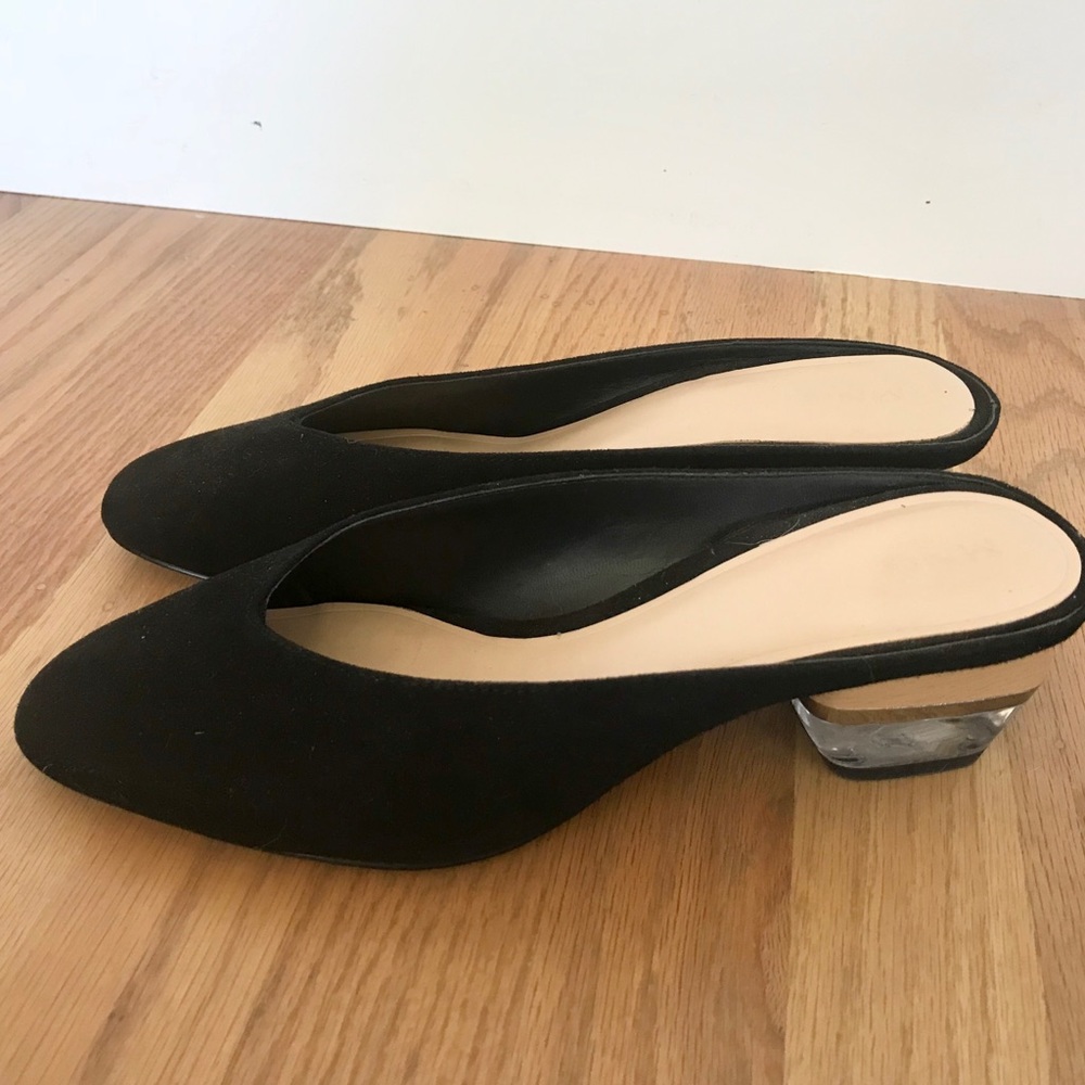 Mango heel suede mules